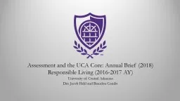 Assessment and the UCA Core: Annual Brief (2018)