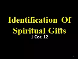 Identification Of Spiritual Gifts