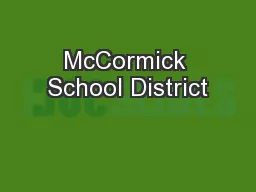McCormick School District