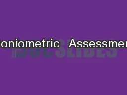 Goniometric   Assessment