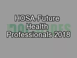 HOSA-Future Health Professionals 2018