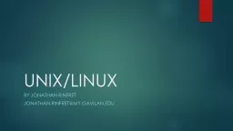 UNIX/LINUX By Jonathan Rinfret