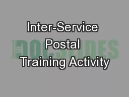 Inter-Service Postal Training Activity