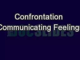 Confrontation Communicating Feelings