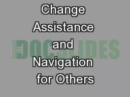 Stages of Change Assistance and Navigation for Others