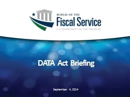 September 4,  2014 DATA Act