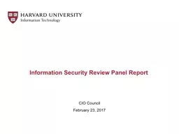 Information Security Review Panel Report