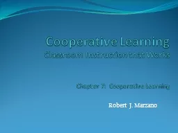 Cooperative Learning Classroom Instruction that Works
