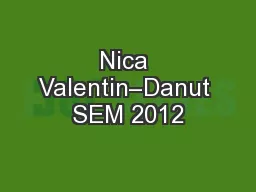 Nica Valentin–Danut SEM 2012