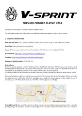 CHESHIRE COBBLED CLASSIC  Thank you for entering the S