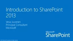 Introduction to SharePoint 2013