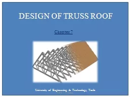 DESIGN OF TRUSS ROOF Chapter 7