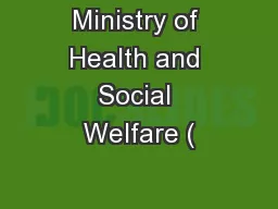 Ministry of Health and Social Welfare (