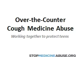 Over-the-Counter Cough Medicine Abuse