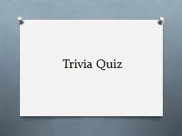 Trivia Quiz General Knowledge