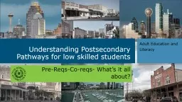 Understanding Postsecondary Pathways for low skilled students