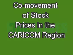 Co-movement of Stock Prices in the CARICOM Region