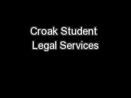 Croak Student Legal Services