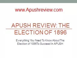 APUSH Review: The Election of
