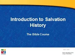 Introduction to Salvation History