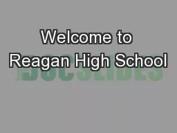 Welcome to Reagan High School
