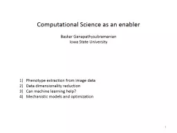 Computational  Science as an