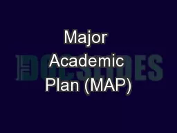 Major Academic Plan (MAP)