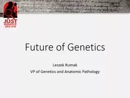 Future of Genetics Leszek Rumak