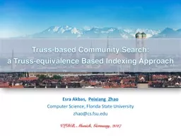 Truss-based Community Search: