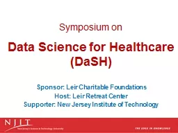 Symposium on  Data Science for Healthcare
