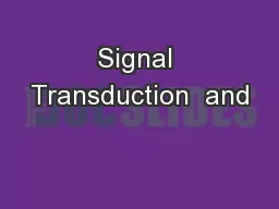 Signal Transduction  and