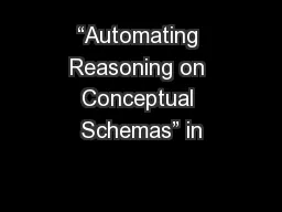 “Automating Reasoning on Conceptual Schemas” in