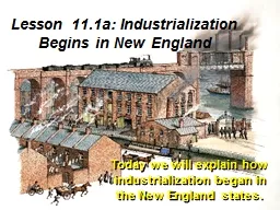 Lesson  11.1a: Industrialization