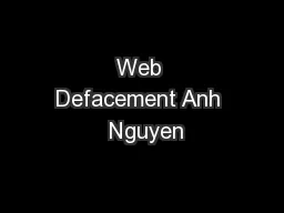 Web Defacement Anh  Nguyen