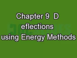 Chapter 9  D eflections using Energy Methods