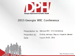 2015 Georgia WIC Conference