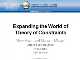 Expanding the World of Theory of Constraints
