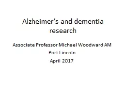 Alzheimer’s and dementia research