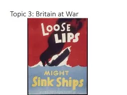 Topic 3: Britain at War Gov