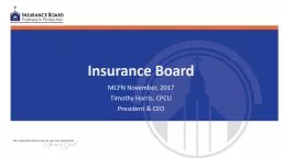 Insurance Board MCFN November, 2017