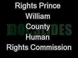 Employment Rights Prince William County Human Rights Commission