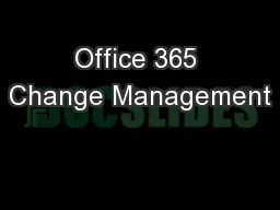 Office 365 Change Management