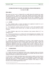 CACGL    Page  of  GUIDELINES FOR VITAMIN AND MINERAL