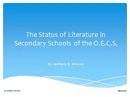 The Status of Literature in Secondary Schools of the O.E.C.S.