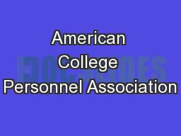 American College Personnel Association