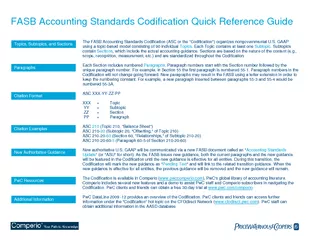 FASB Accounting Standards Codification Quick Reference