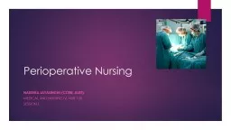 Perioperative Nursing NADEEKA JAYASINGHE (