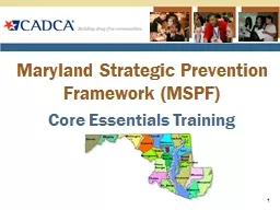 Maryland Strategic Prevention Framework (MSPF)