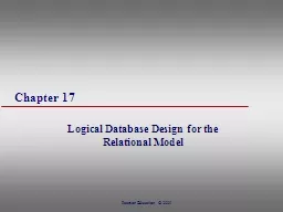 Chapter 17 Logical Database Design for the Relational Model