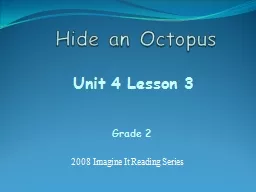 Hide an Octopus Unit 4 Lesson